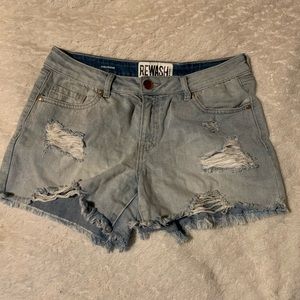 ripped jean shorts